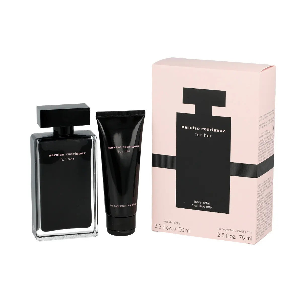 NARCISO RODRIGUEZ for her eau de toilette cofanetto (100ml + crema c. 75ml)